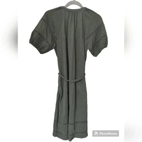 Boden Olive Midi Dress with Belt - Picture 7 of 8